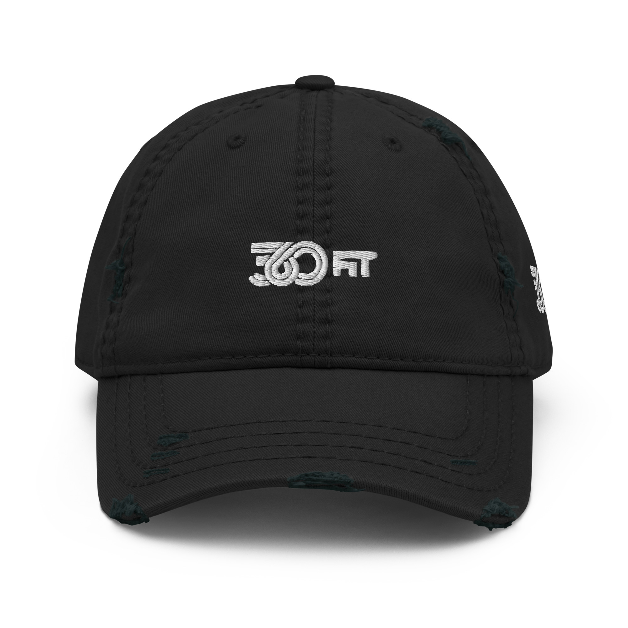 distressed-dad-hat-black-front-63d14f00582de